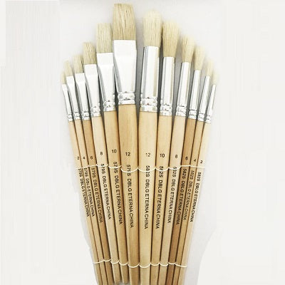 Paint Brush-Dblg, Short Handle, Assorted Sizes 12/Pack
