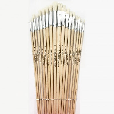 Paint Brush-Dblg, Long Handle, Assorted Sizes 18/Pack