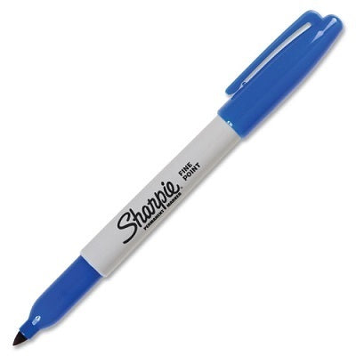 Marker-Permanent, Sharpie Fine, Blue 12/Bx