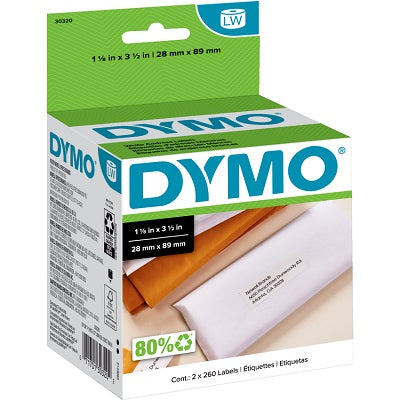 Labels-Dymo Labelwriter, Address 1-1/8X3-1/2, 520/Box