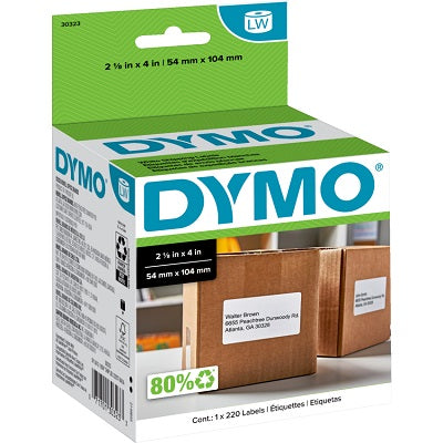 Labels-Dymo Labelwriter, Shipping 2-1/8X4, 220/Box