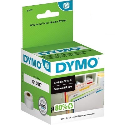 Labels-Dymo Labelwriter, File Folder 9/16X3-7/16, 260/Bx