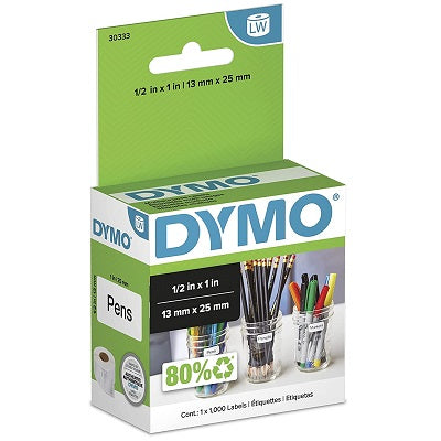 Labels-Dymo Labelwriter, Multi-Purpose 1/2X1, 2-Up, 1000/Bx
