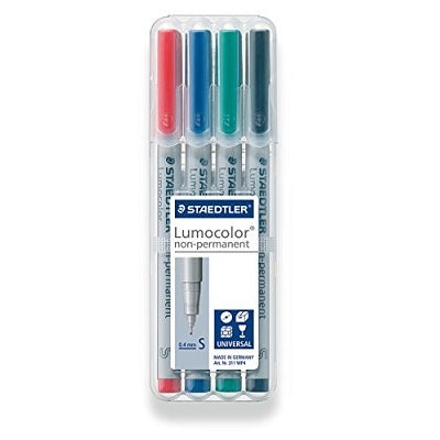 Marker-Lumocolor Universal Non-Permanent Superfine,4 Colours