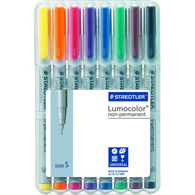 Marker-Lumocolor Universal Non-Permanent Superfine, 8 Col