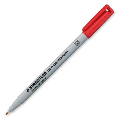 Marker-Lumocolor, Universal Non-Permanent, Medium Red