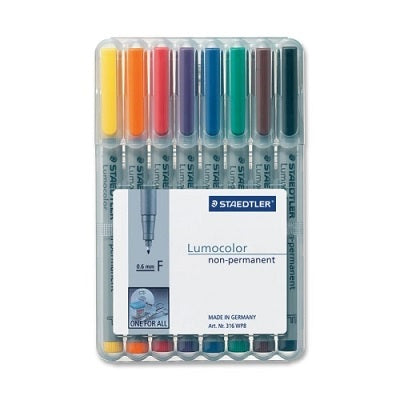 Marker-Lumocolor Universal Non-Permanent Fine, 8 Colours