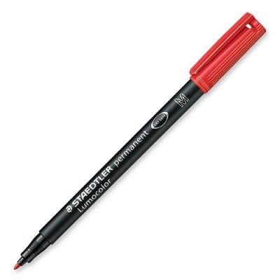 Marker-Lumocolor, Universal Permanent, Medium Red