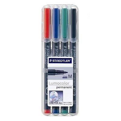 Marker-Lumocolor Universal Permanent Medium, 4 Colours