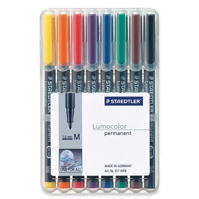 Marker-Lumocolor Universal Permanent Medium, 8 Colours