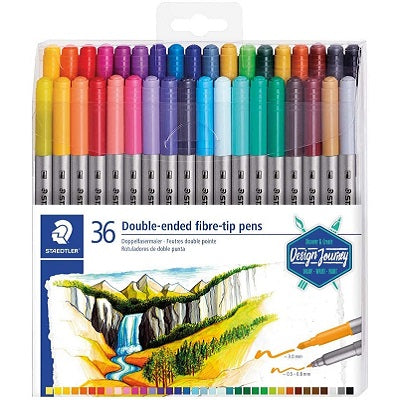 Marker-Double-Ended Fibre Tip, 36 Colours