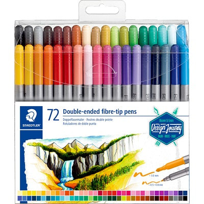 Marker-Double-Ended Fibre Tip, 72 Colours