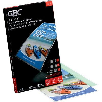 Laminating Pouch-Gbc Ezuse Legal Size 5Mil 100/Pack