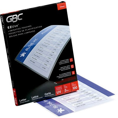 Laminating Pouch-Gbc Ezuse Letter Size 3Mil 100/Pack