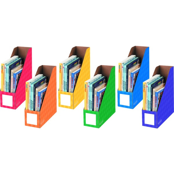 File-Magazine, 4" Assorted Colours 6/Pk