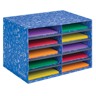 Literature Organizer-10 Shelf Classroom, Blue