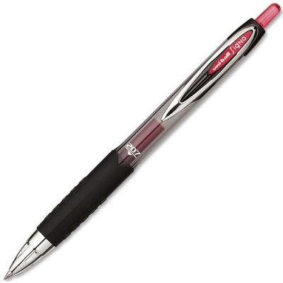 Pen-Retractable, Uni 207 Gel, 0.7Mm Red -1937941 12/Bx