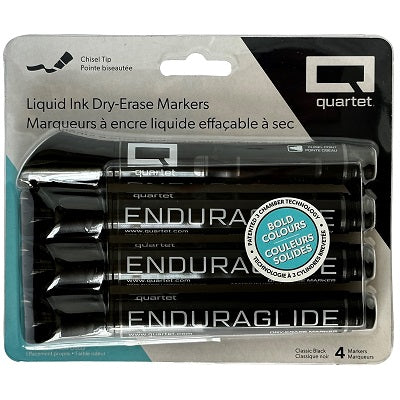 Marker-Dry Erase, Enduraglide Chisel, 4 Black
