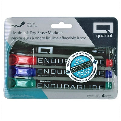 Marker-Dry Erase, Enduraglide Fine, 4 Assorted
