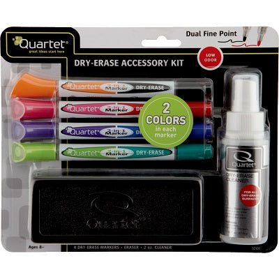 Marker-Dry Erase, Quartet Twin Tip, Fine, Starter Set