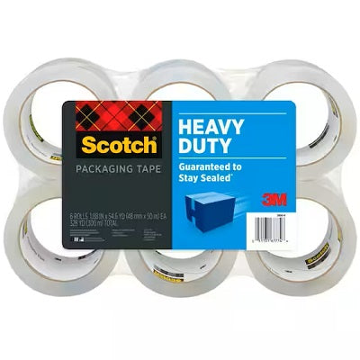 Tape-Box Sealing Scotch Heavy Duty 48Mmx50M Clear 6-Pack