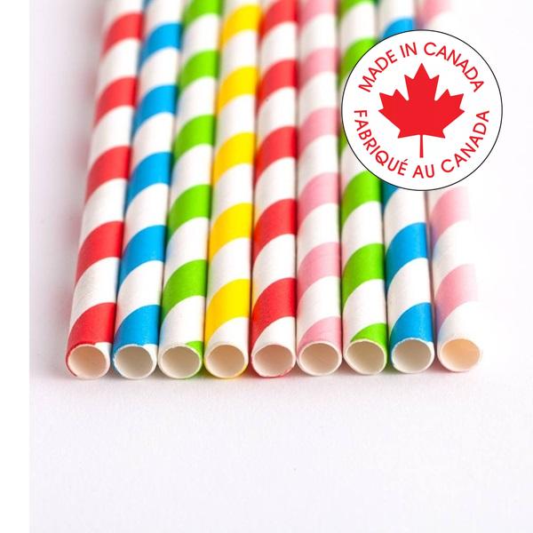 Straws-Stone Paper Drinking Staws, 8" Wrapped