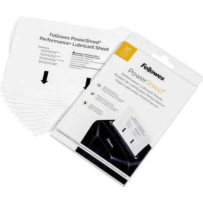 Shredder Lubricant Sheets-Powershred Performance 10/Pk