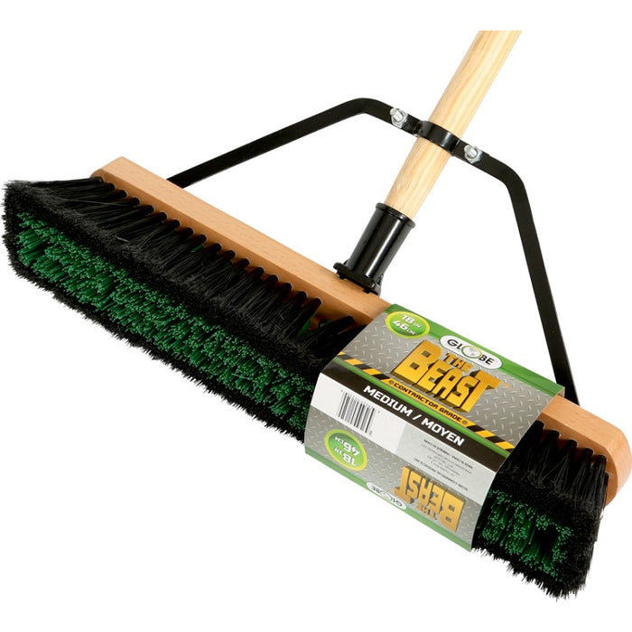 Broom-Globe Beast Push Broom, 18" Medium