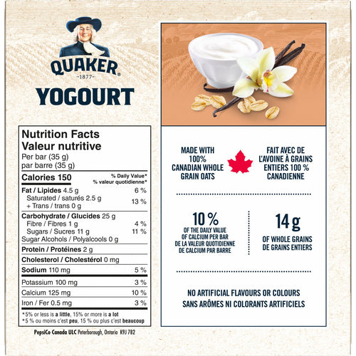 Quaker Granola Bars Yogurt Vanilla 5 x 35 g