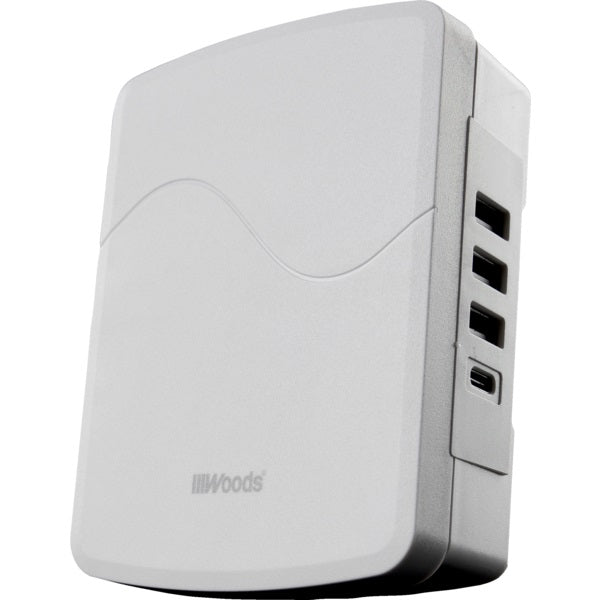 Wall Tap-3 Outlet, 3 Usb-A, 1 Usb-C 1060 Joules, White