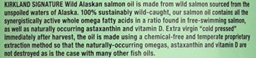 Kirkland Signature 100% Pure Alaskan Salmon Oil 320 Softgels, 320 Count