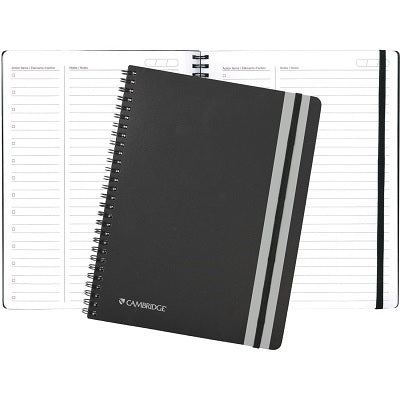 Notebook-Cambridge Business, 160 Pages,Black W/ White Stripe