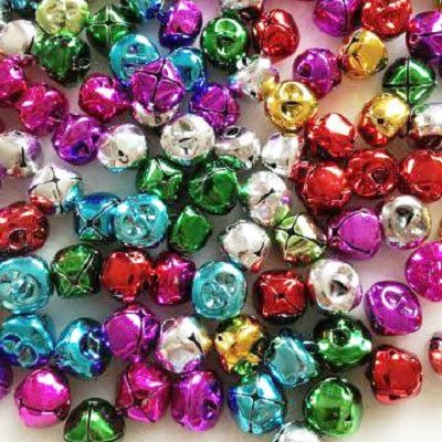 Jingle Bells 8Mm Assorted Colours 100/Pk