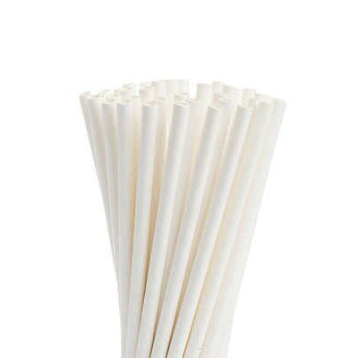 Straws-Biodegradable, White 100/Pk