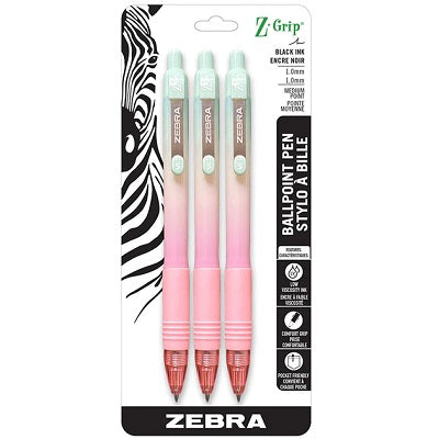 Pen-Retractable, Z-Grip 1.0Mm, Fashion Barrel, Black Ink