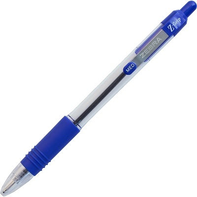 Pen-Retractable, Z-Grip 1.0Mm Medium Blue 12/Bx