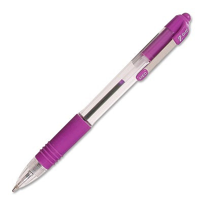 Pen-Retractable, Z-Grip 1.0Mm Medium Violet 12/Bx