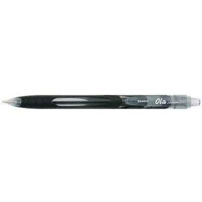Pen-Retractable, Ola 1.0Mm Black 12/Bx