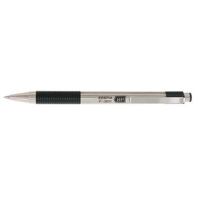 Pen-Retractable, F-301 0.7Mm Stainless Steel Barrel/Blk Ink