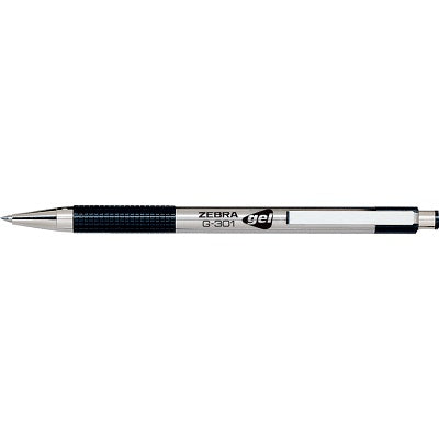 Pen-Retractable G-301 Gel 0.7Mm Stainless Steel /Black Ink