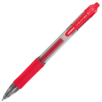Pen-Retractable, Sarasa Gel 0.5Mm Red 12/Bx