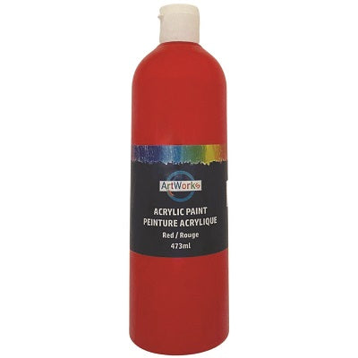 Paint-Acrylic Artworks 473Ml. Red