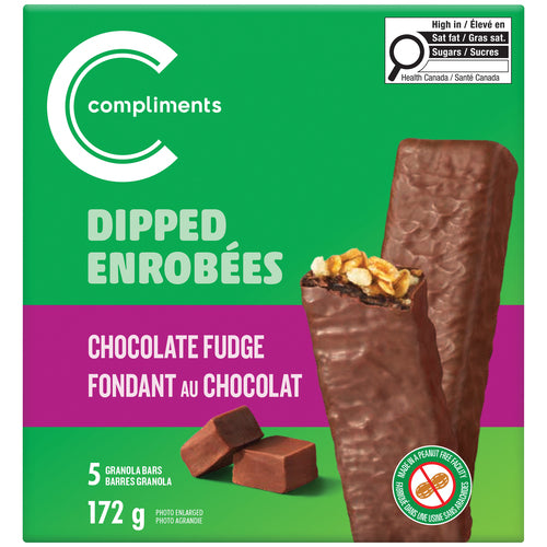 Compliments Dipped Granola Bars Chocolate Fudge 172 g