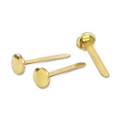 Paper Fastener-Brass Plated Round Head 1"