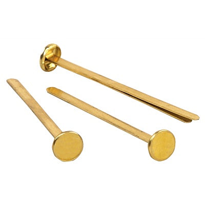 Paper Fastener-Brass Plated Round Head 3"