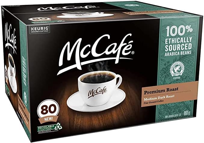 McCafe McCafé Premium Roast Coffee K-Cup Pods, 80 count, 630.0 grams, 860.0 gram, Pack of 1