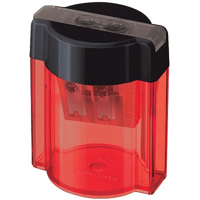 Pencil Sharpener-Oval, Double Hole, Assorted Colours