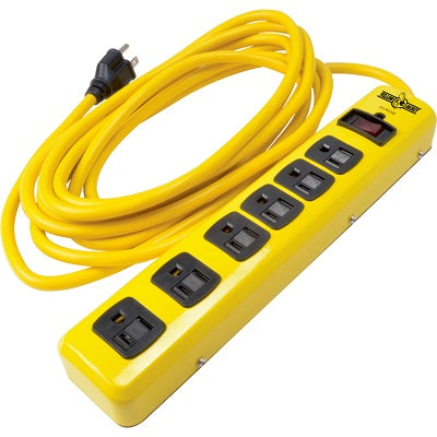 Surge Protector-6 Outlet, Metal Construction 15' Cord
