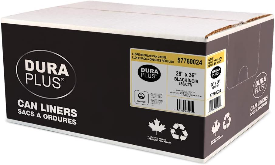 (FREE EXPRESS SHIPPING) Elite Garbage Bags 100% Recycled Ecologic 26X36 Regular. 250ctn / (LIVRAISON EXPRESS GRATUITE) Sac Poubelle Elite 100% Recyclé, Ecologique 26X36 Regulier 250sacs