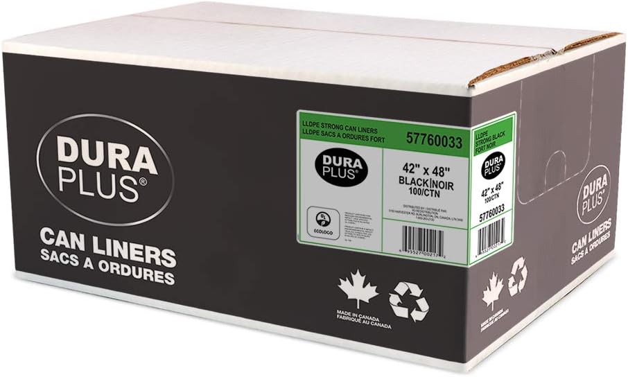 (FREE EXPRESS SHIPPING) Elite Garbage Bags 100% Recycled, Ecologic 42x48 Strong. 125 /(LIVRAISON EXPRESS GRATUITE) Sac Poubelle Elite 100% Recyclé, Ecologique 42x48 Fort 125sac